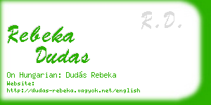 rebeka dudas business card